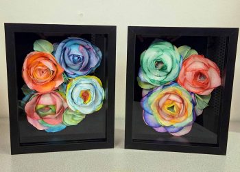 Art 7n8, Paper Flower Shadow Boxes - 2